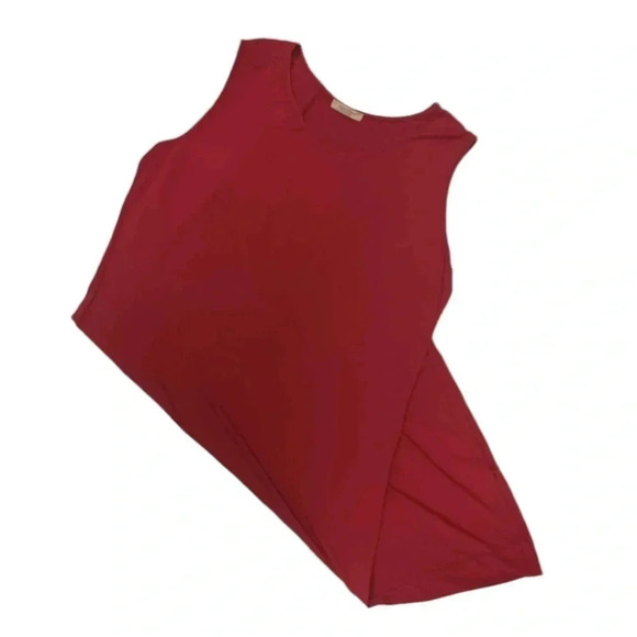 Beyond Capri Red/Burgundy Sleeveless Midi  Dress O/S - Picture 5 of 9